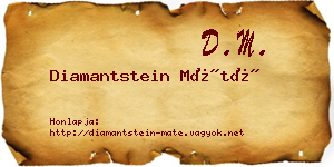 Diamantstein Máté névjegykártya